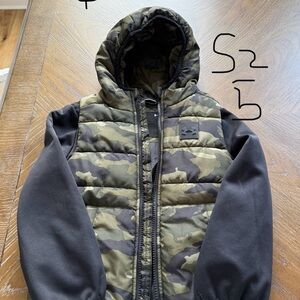 Under Armour Green Camo and Black Hooded Jacket